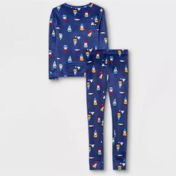NWT Toddler Gnomes Print Pajama Set - Cat & Jack™ Navy - Picture 2 of 3
